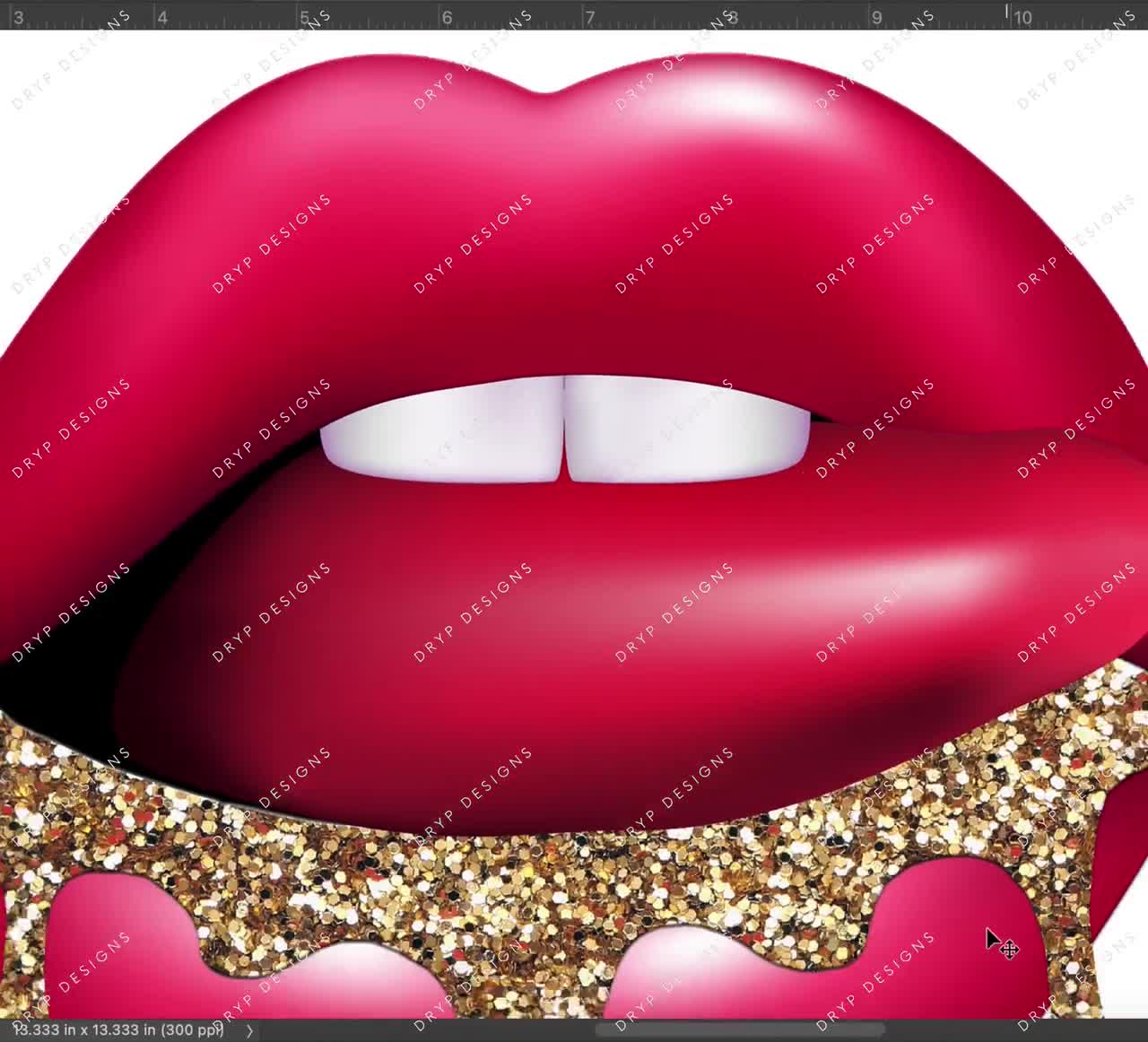 Pink Money Lips PNG — drypdesigns