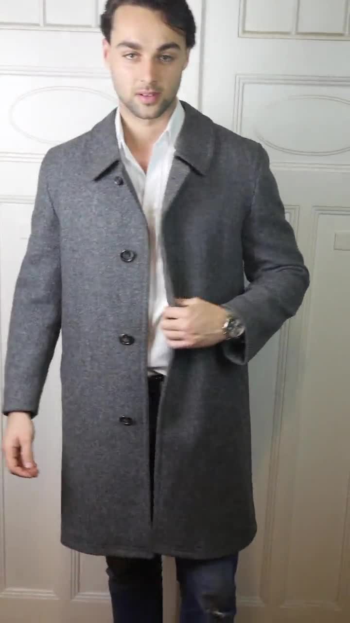 Buy Gray Tweed Coat, 80s European Vintage Wool Overcoat: Size Large 42 to  44 US Online in India - Etsy