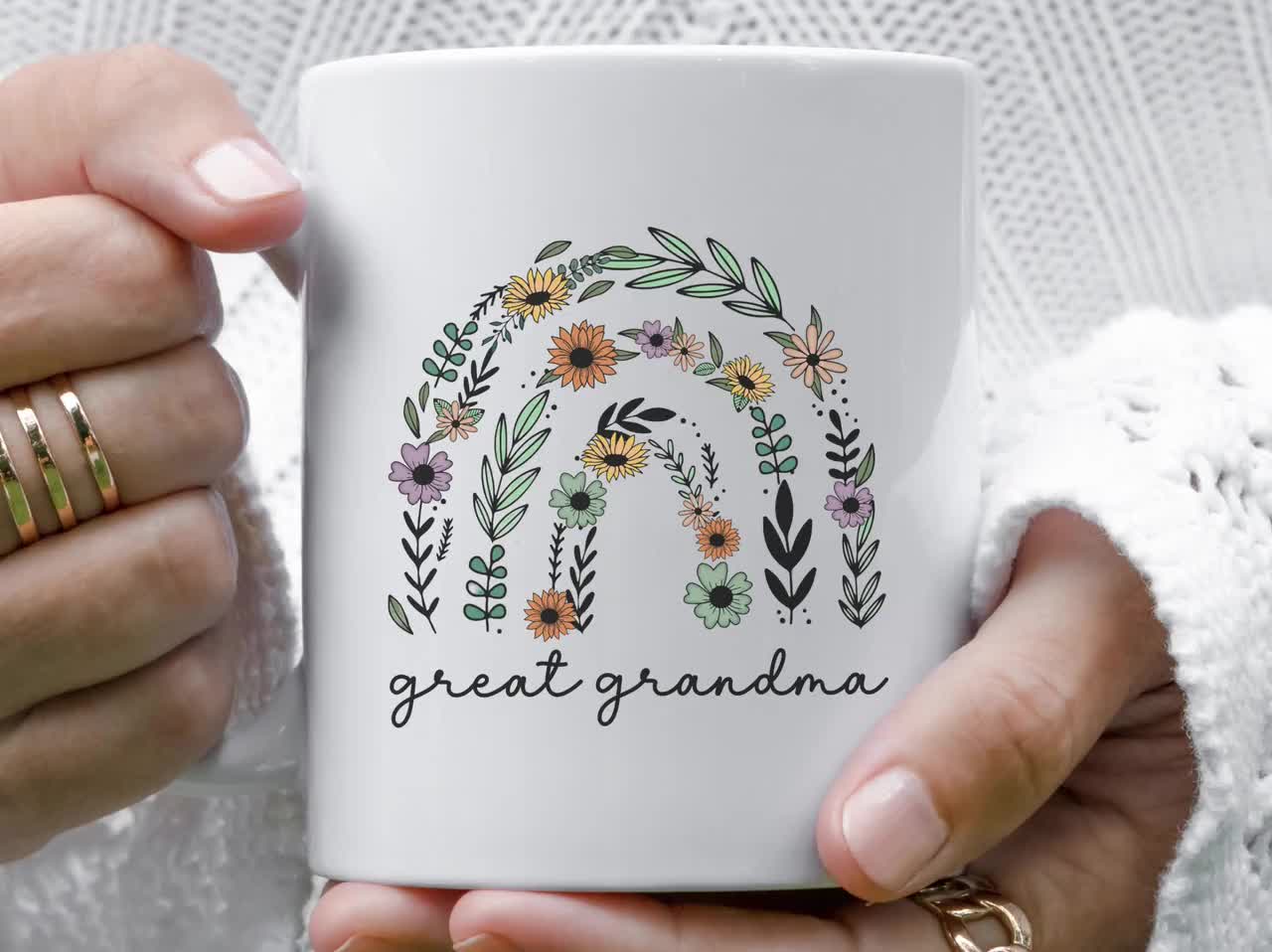 Great Grandma Mug Wildflowers Grandmother Gifts Promoted to Great Grandma  Baby Announcement New Great Grandma Gift Pregnancy Reveal