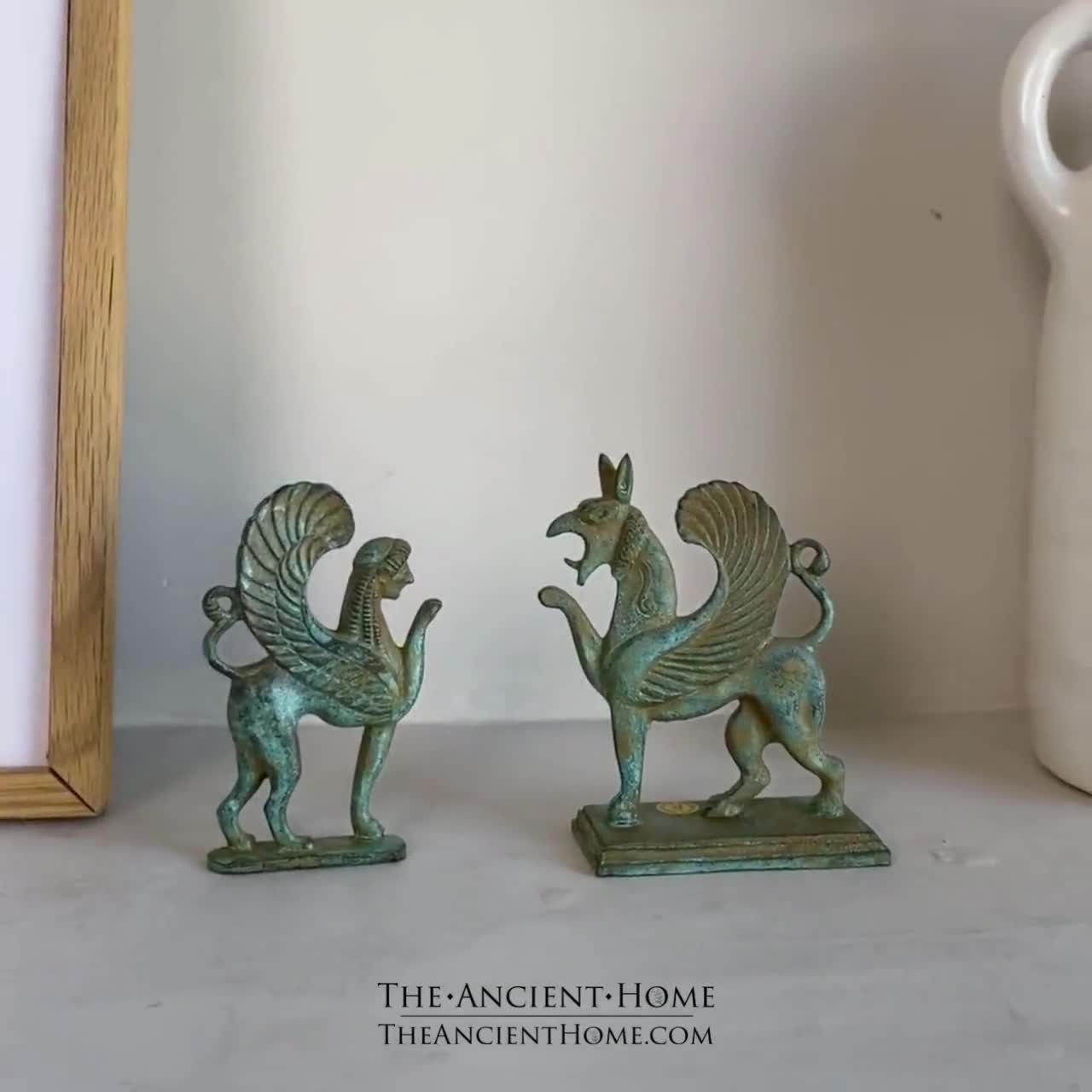 Greek Sphinx Statue (bronze) - Sculpture Art - Handmade - Home