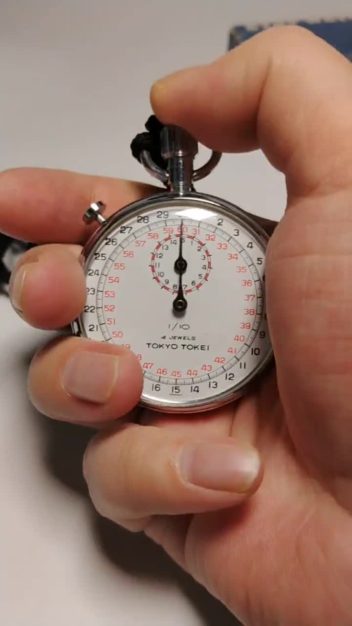 TOKYO TOKEI レトロ ストップウォッチ 稼働品 ヴィンテージ Retro Two-button Tokyo Tokei Stopwatch - Vintage Japanese