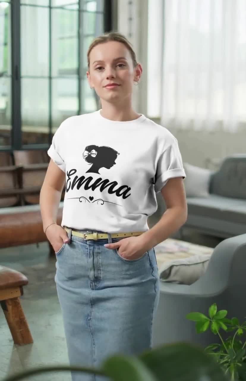 Emma SVG Girl Silhouette - Personalized Girl Name Shirt | Hand