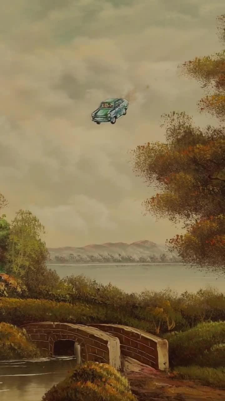ザ・バロウ油絵アートプリント｜ハリー・ポッター｜ウィーズリー家｜空