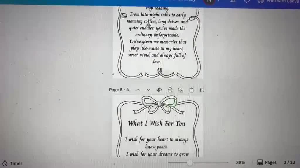 Birthday Letter to Partner Printable Love Keepsake Gift Bundle Canva Template Digital Download video poster