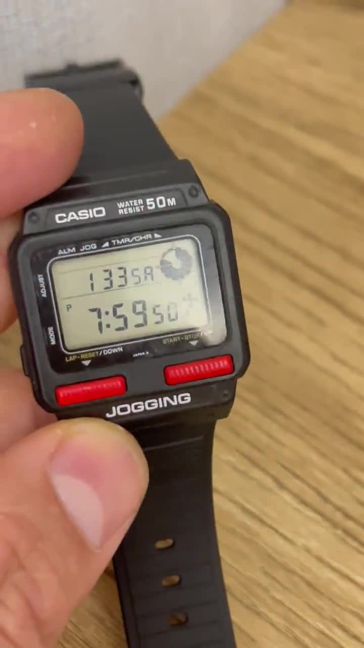 超レアなヴィンテージ カシオ J-51W ジョギングエクササイズ メンズ