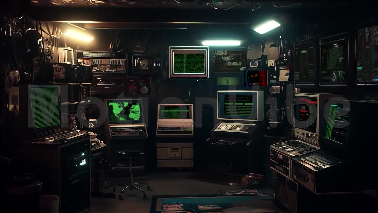 Animated Background, Hacker Den, Cyber Lair, Hacker's Paradise