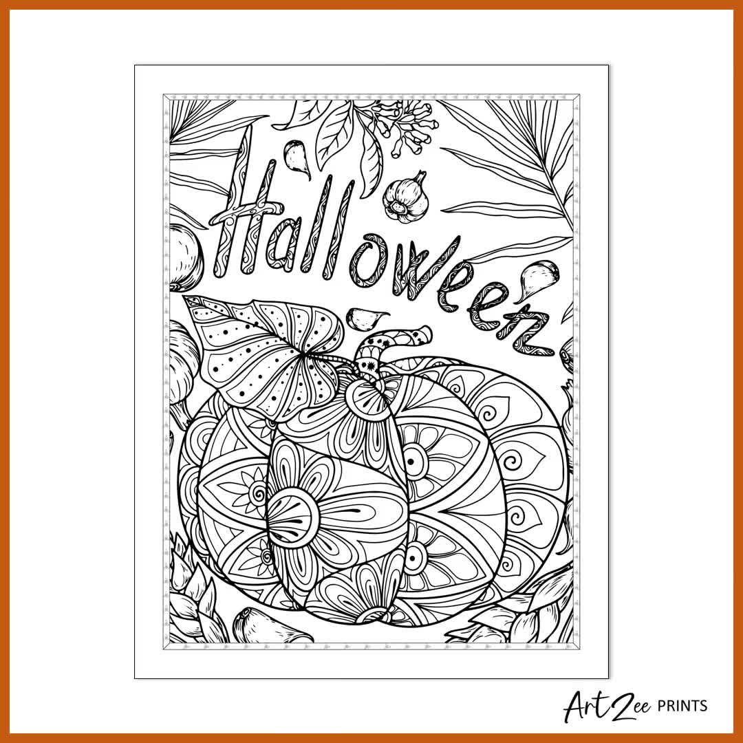 Halloween Coloring Bundle for Kids Ages 8-12, Digital Instant