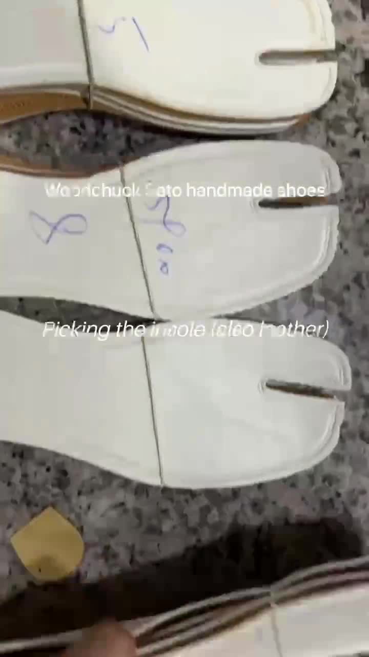Black unisex sheep leather tabi split-toe shoes loafer size 35-47 –  WoodChuckSato