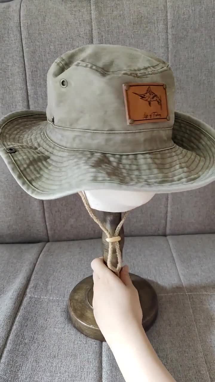Custom Patch Bucket Hat Custom Text LOGO Bucket Hat With Rivetscustom  Outdoor Hiking Hatpersonalized Text Logo Design Vintage Bucket Hat 