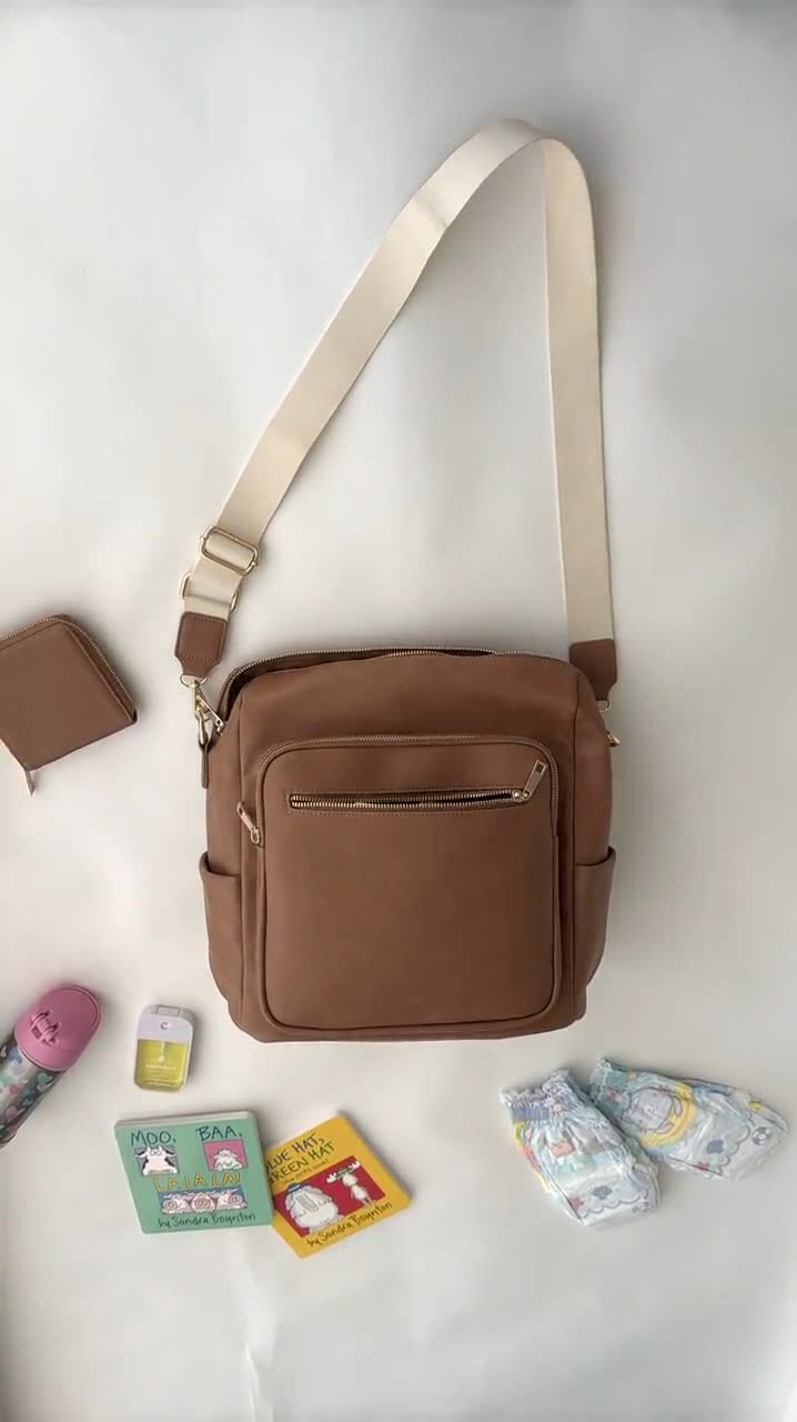 Hazel Bag: Vegan Leather Convertible Backpack, Diaper, and