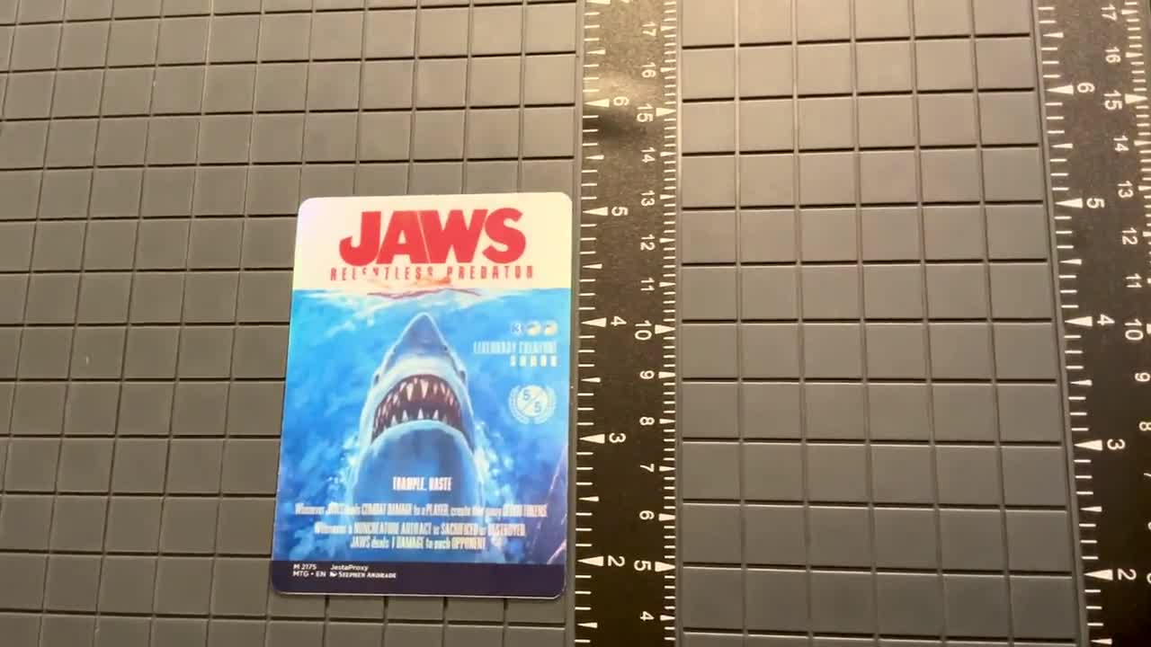 Jaws, Relentless Predator - MTG Holo Foil Proxy Card for Casual