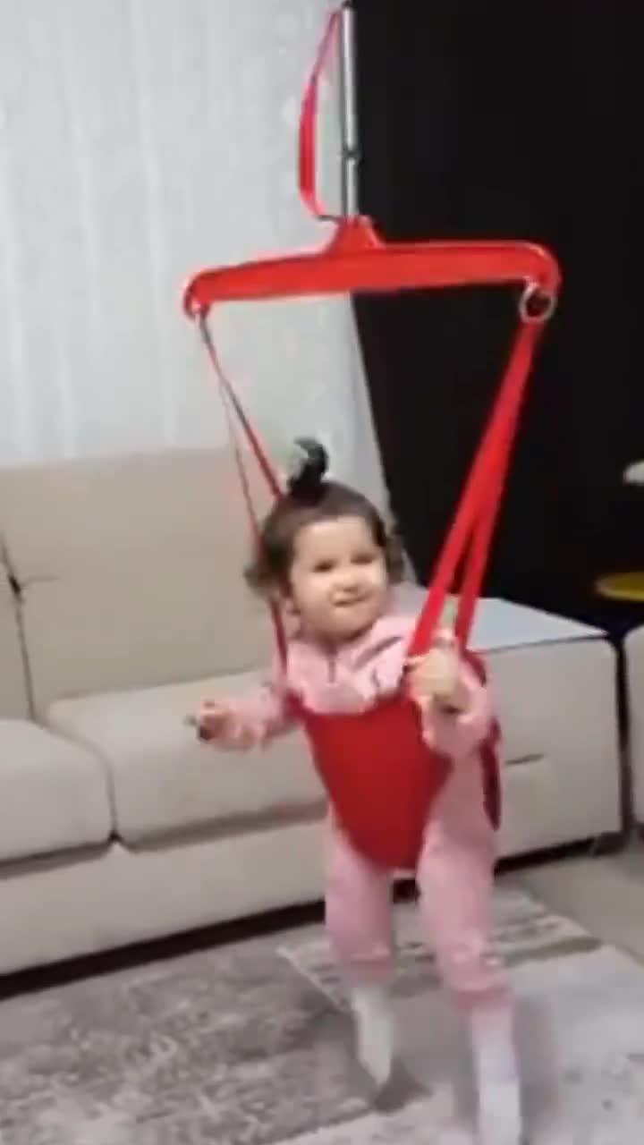 Metal & Polyester Natural Jolly Jumping A real baby Exerciser