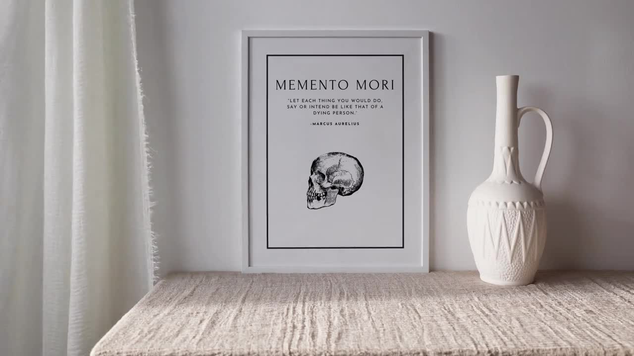 Memento Mori citazione stampa artistica di Marco Aurelio, libro di  meditazioni citazione di Marcus Potresti lasciare la vita, stampa artistica  stoicismo, citazione stoica regalo d'arte -  Italia