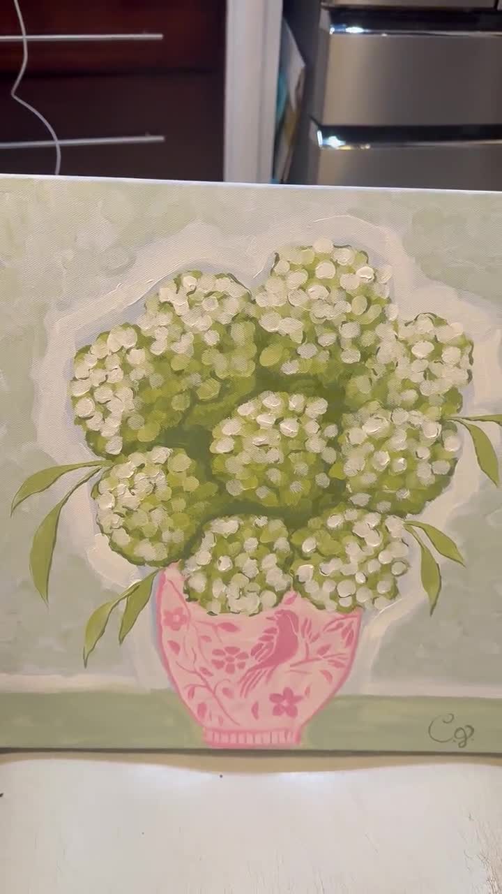 Happy Hydrangea Original Painting - Etsy