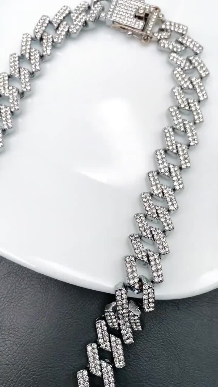 Iced Out Cuban Link Chain: 14mm Stainless Steel Miami Hip Hop