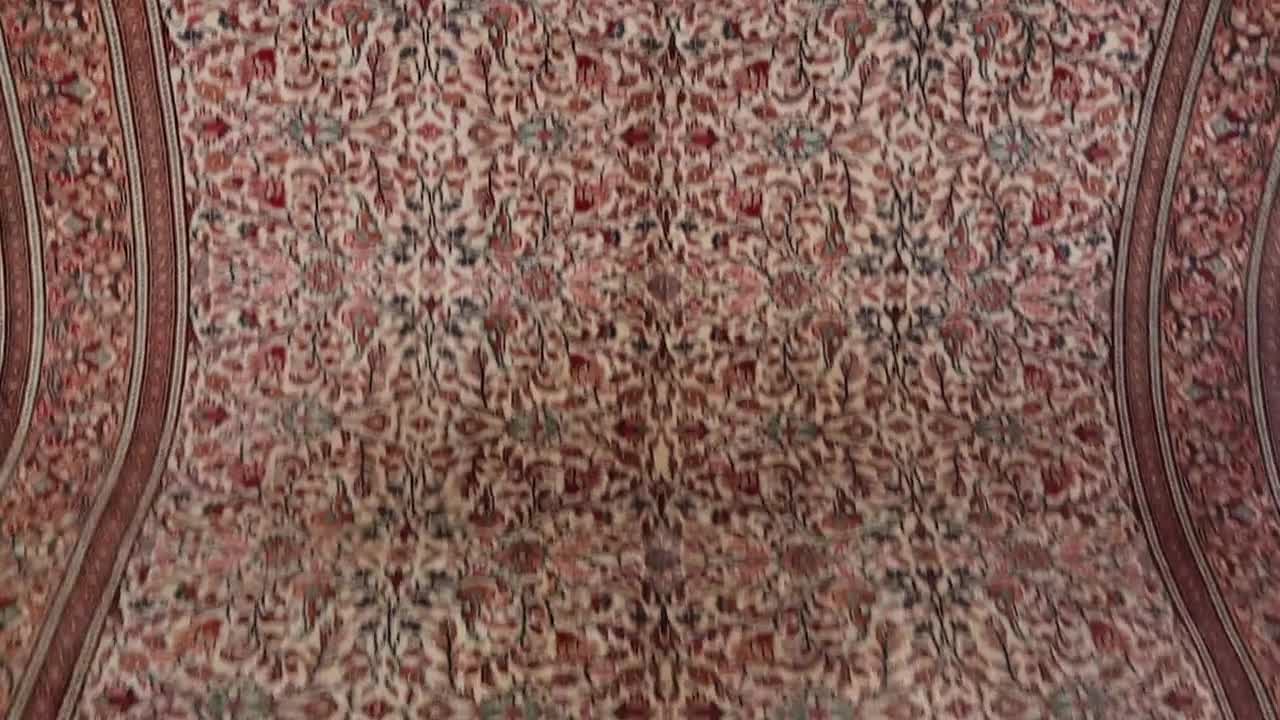 6'5x9'8 ft オリエンタルエリアラグ トルコ花柄ラグ、ハンドメイド