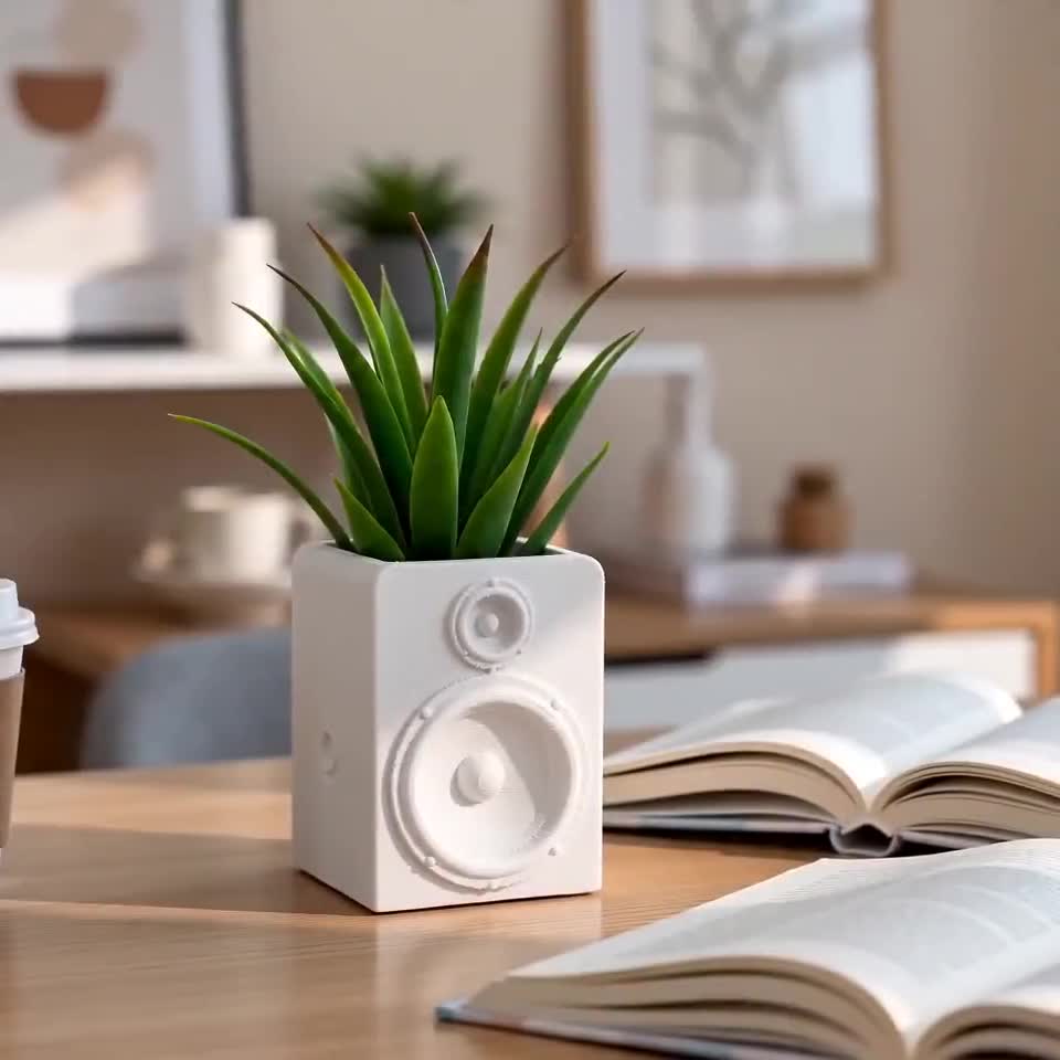 Music Speaker Air Plant Holder. Succulent Planter / Airplant