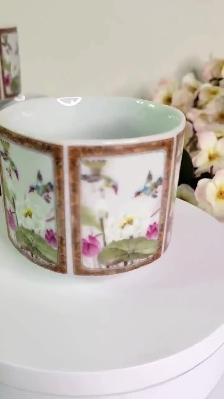 Vintage Toyo Japan Hexagonal Teacups - 