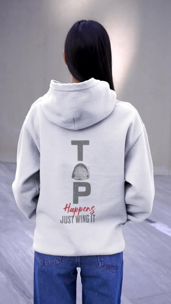 Tap Happens Just Wing It YOUTH Hooded Sweatshirt, tap dancer hoodie,  sweatshirt for tap dancer, shirt for tapper, tap dance shirt, tap dance