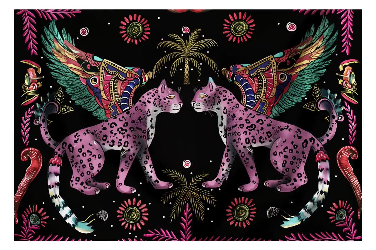 Mystical Jaguar Art Print: Aztec Jungle Decor (digital Download