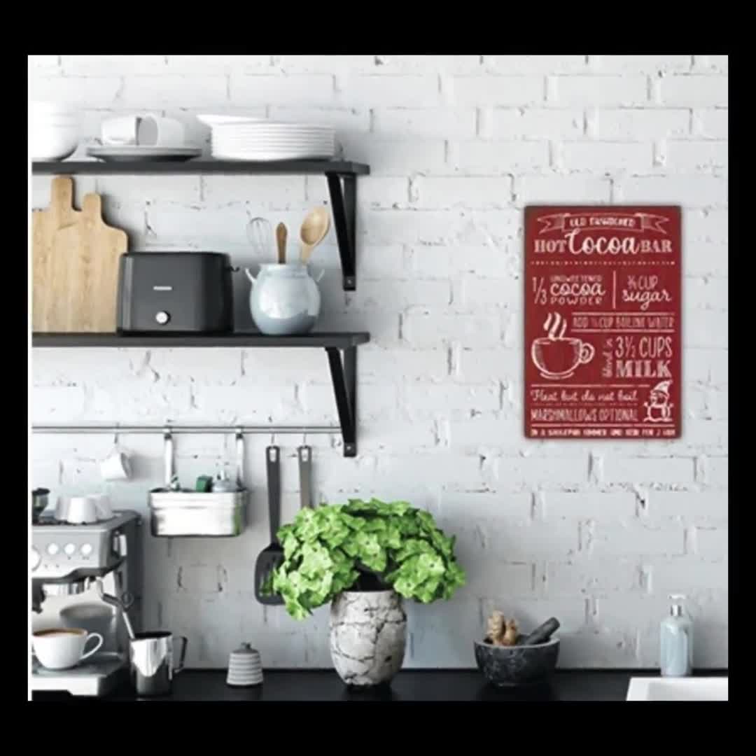 Targa in latta retrò da 20,3 x 30,5 cm, decorazione da cucina