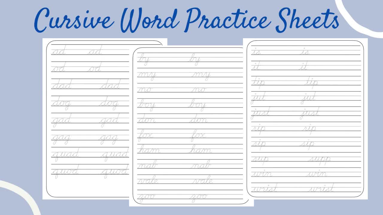 Cursive Worksheets Alphabet Lowercase Cursive Letter Formation video poster
