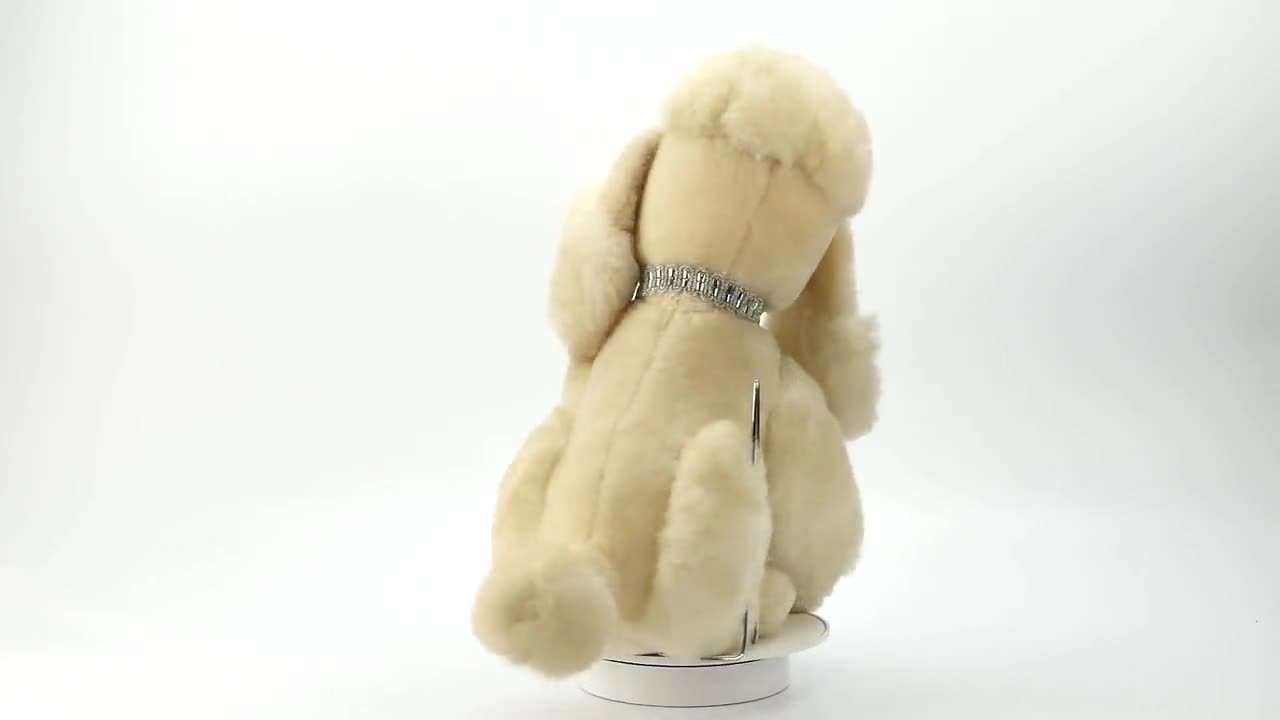 Rare Vintage 1985 24K Polar Puff White Stuffed Poodle: 17