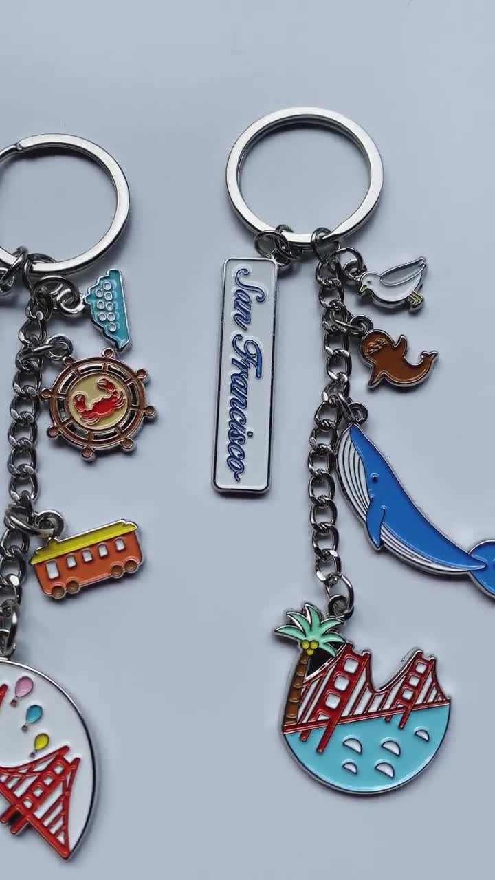 サンフランシスコ シルバーキーホルダー - バルーン - Etsy 日本