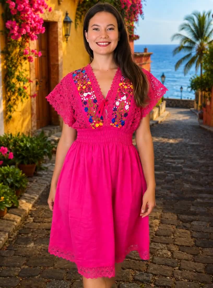 mexican cocktail dress Cocktail Dress Amazon Mexican Embroidered Dress Floral Embroidery Embroidered Dress Amazon Mexican Dresses Long