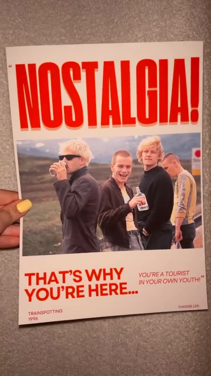 Trainspotting Nostalgia Print | 90s Scottish Film Poster | “you're