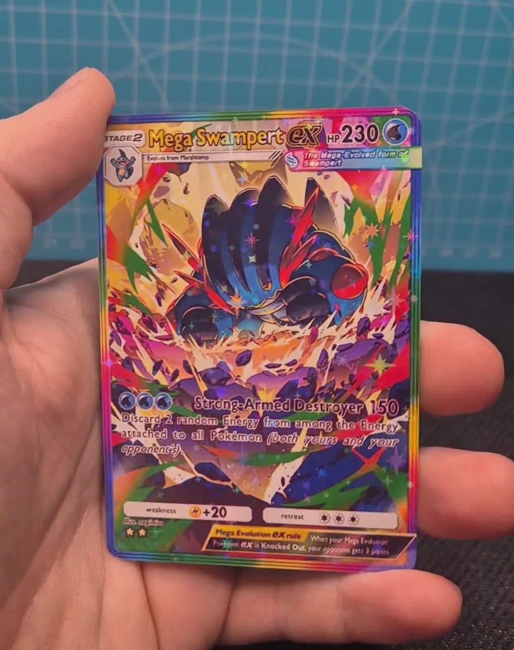 swampert pokemon card full art Amazon.com: Pokemon M Swampert EX XY87 Mega Swampert EX Oversized Jumbo Card  XY 87 : Toys & Games main image 0