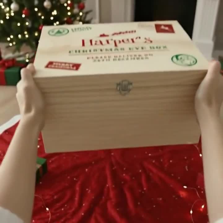 Personalised North Pole Christmas Eve Box | Pine Wood - Etsy