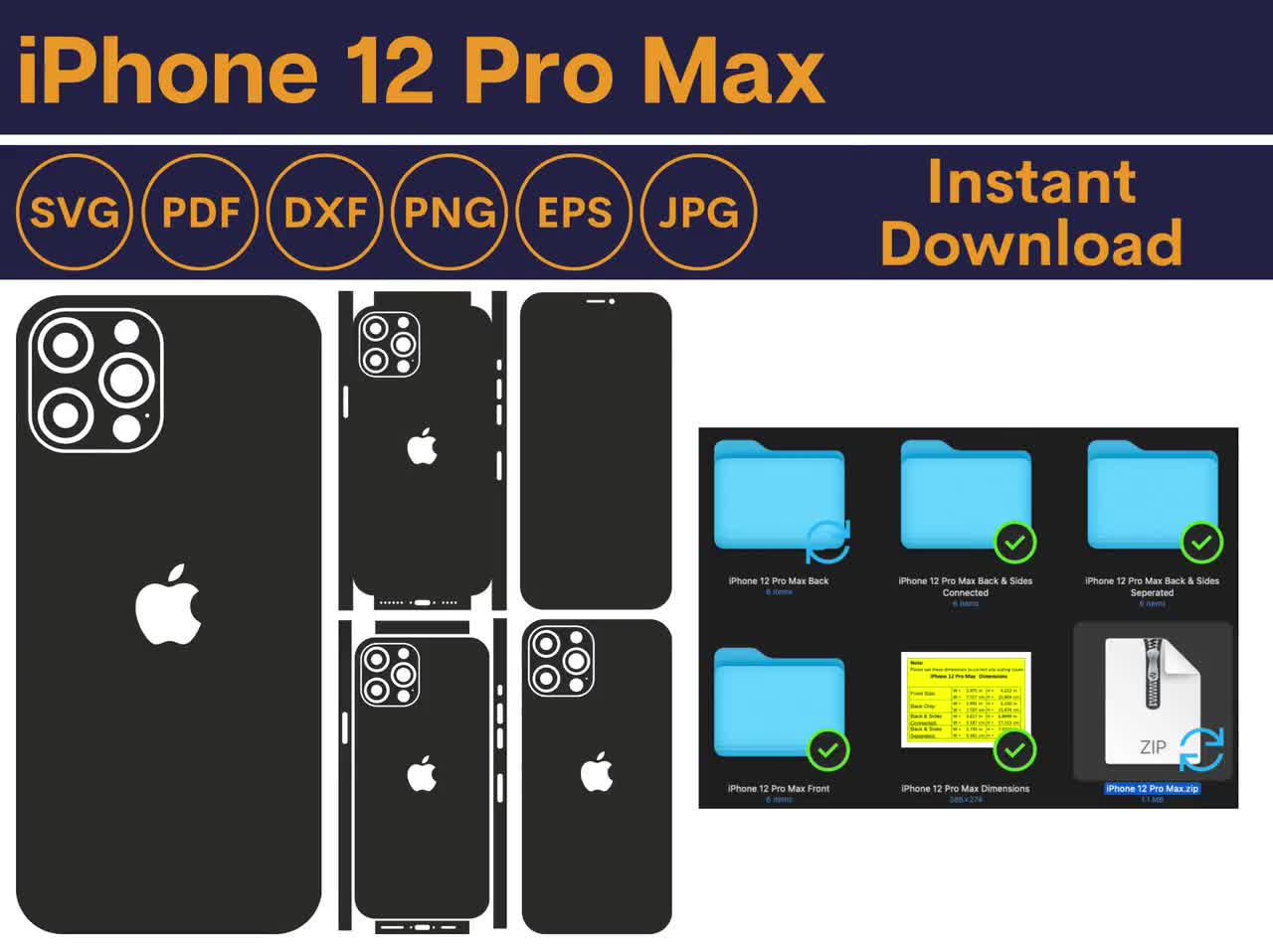 IPhone 12 Pro Max Skin SVG iPhone 12 Pro Max Skin Modèle iPhone 12 Pro Max  Modèle de skin iPhone 12 Pro Max -  France