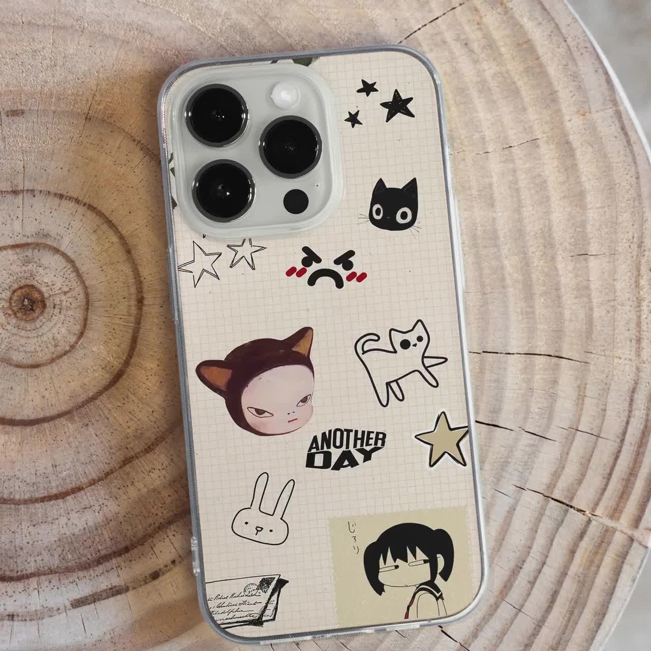 奈良美智のスマホケース - 抽象日本アート iPhone 用ギフト カバー