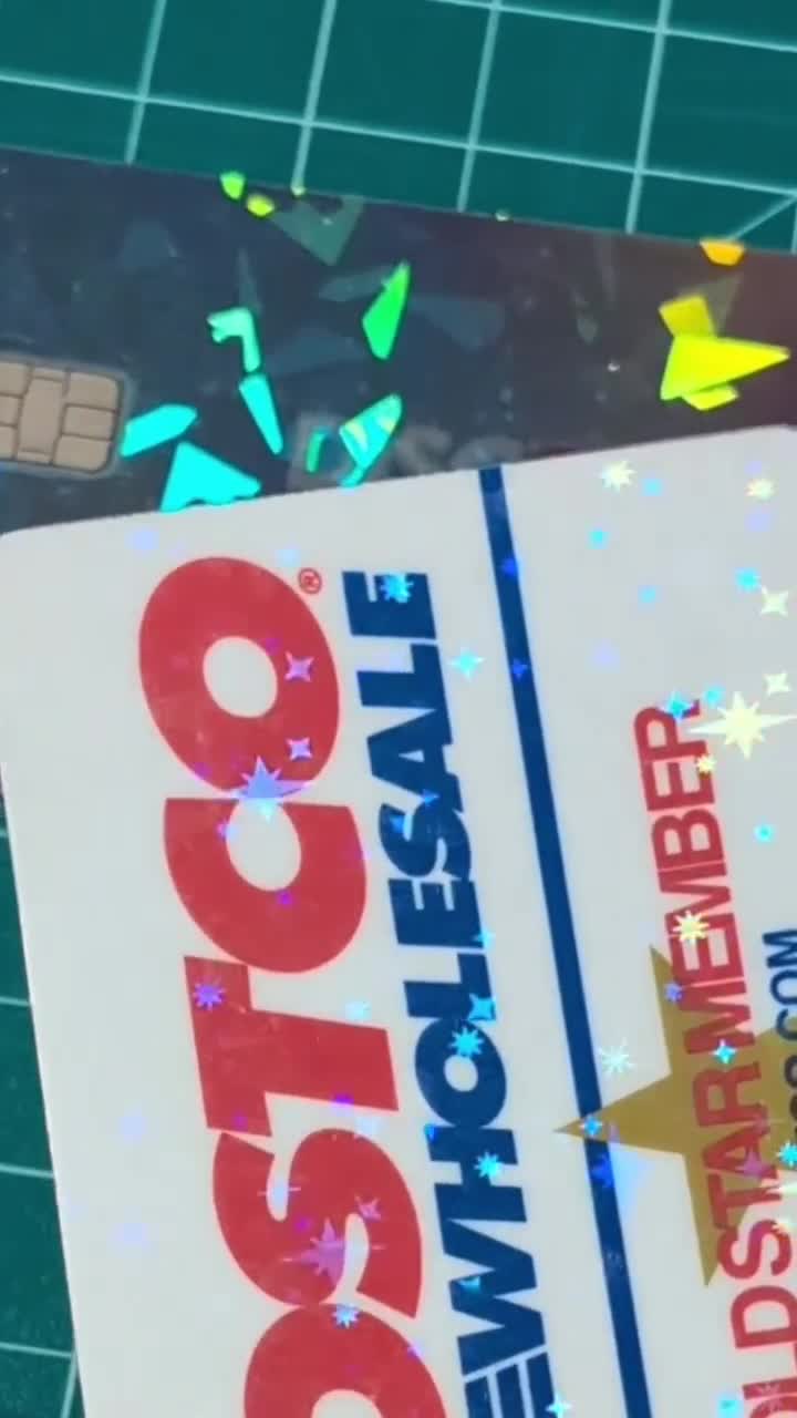 Pegatina holográfica para tarjetas de crédito / Personalice sutilmente sus tarjetas de crédito agregando esta pegatina holográfica / Diseño brillante para tarjetas video poster