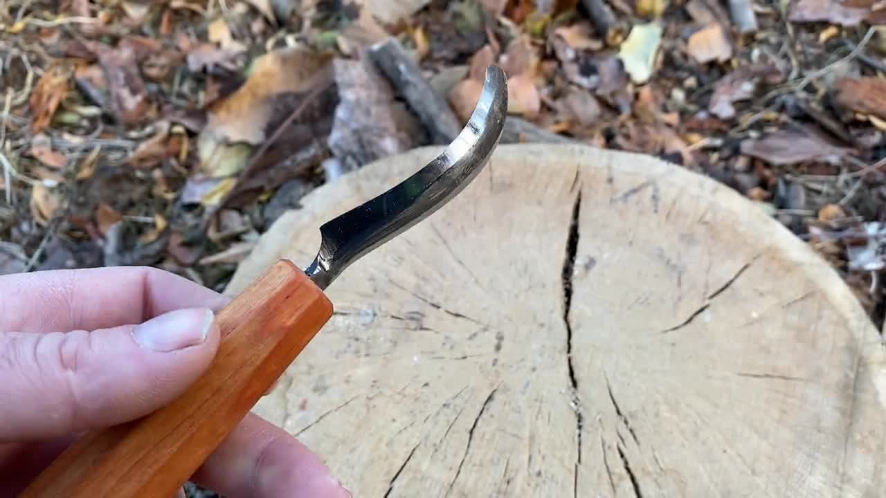Concave Spoon Knife Left Hand Compound Curve, Hook Knife, Wood Carving  Knife, Kuksa Knife, Carving Tool 