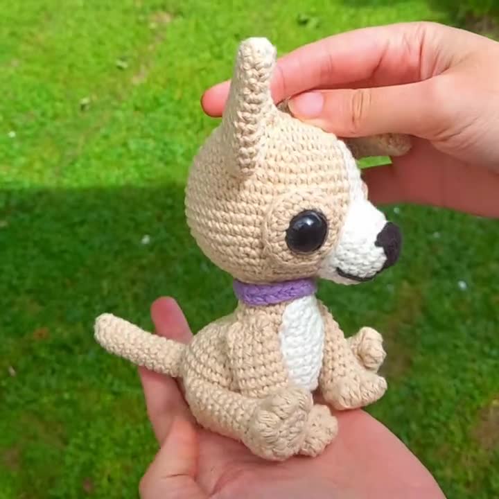 チワワ犬のあみぐるみかぎ針編みパターン - Etsy 日本