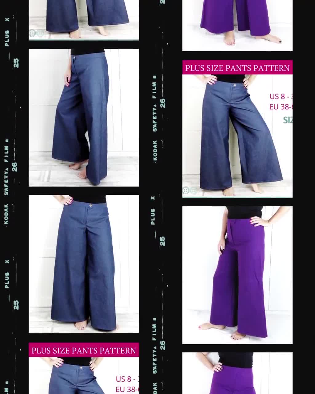 Wide Leg Pants Sewing Pattern, Wide Leg Pants Plus Size Pattern, Palazzo  Pants Pattern, Plus Size Pants Pdf Pattern, Plus Size Pattern, PDF 