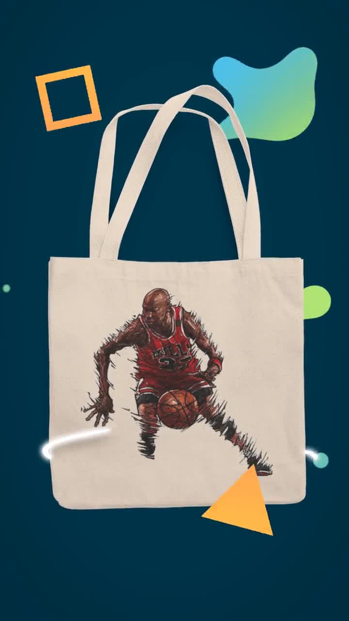 Michael Jordan Tote Bag Famous Basketball Player Chicago 