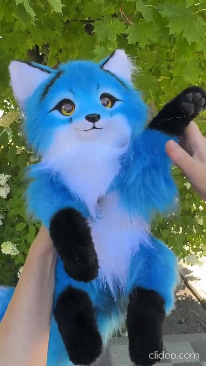 Pre-order Blue Fox Poseable Art Doll Plush Animal - Etsy Hong Kong