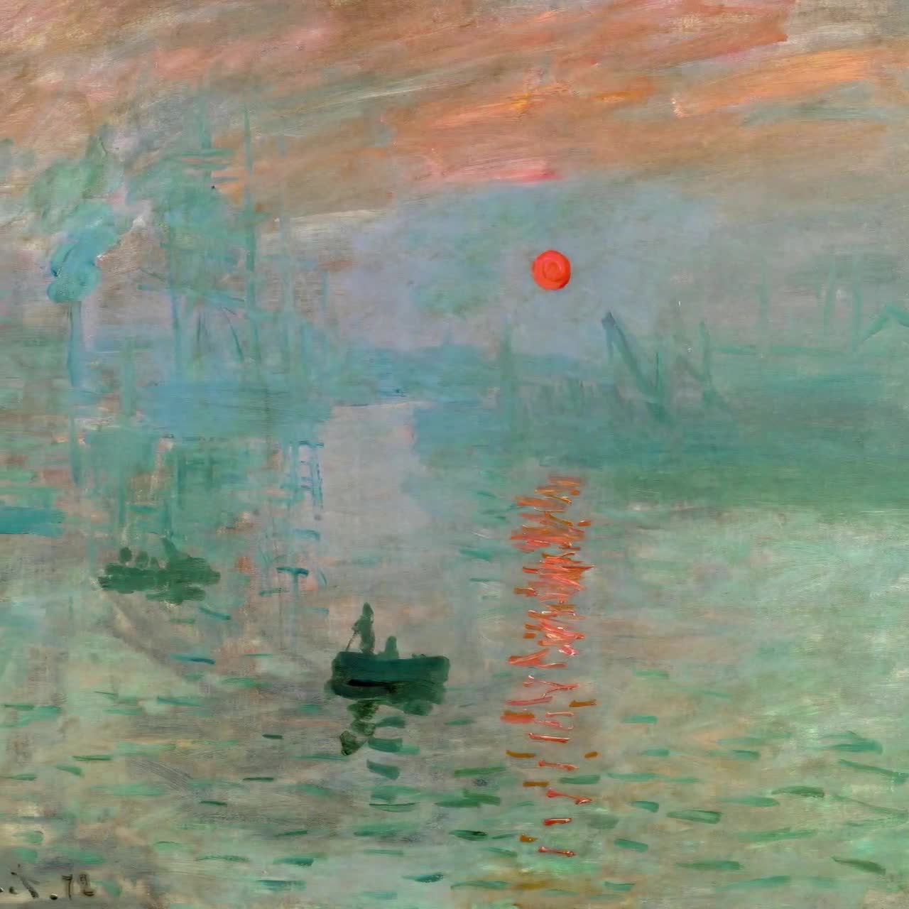 クロード・モネ「印象派の日の出」｜印象派の風景画｜抽象画｜海