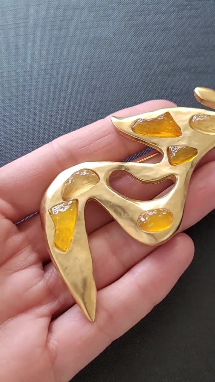 D'elfa Paris - 大きなヴィンテージブローチ - Etsy 日本