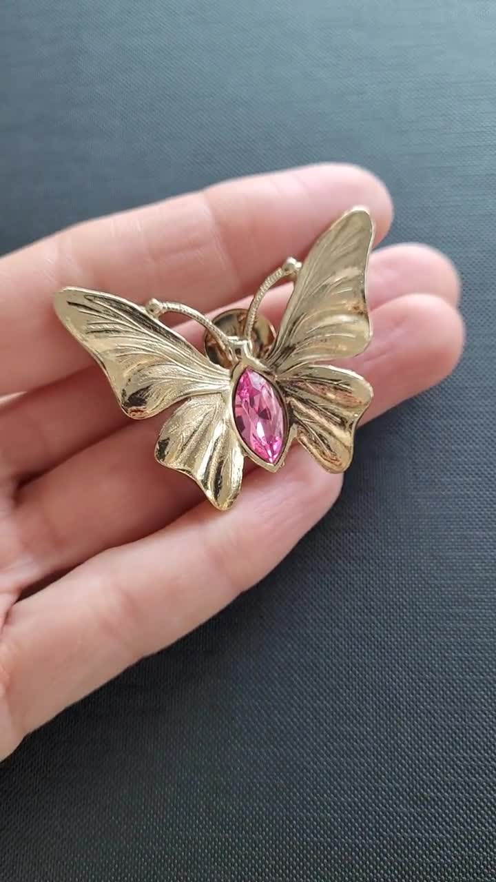 Philippe Ferrandis - Pink Butterfly Brooch - Etsy