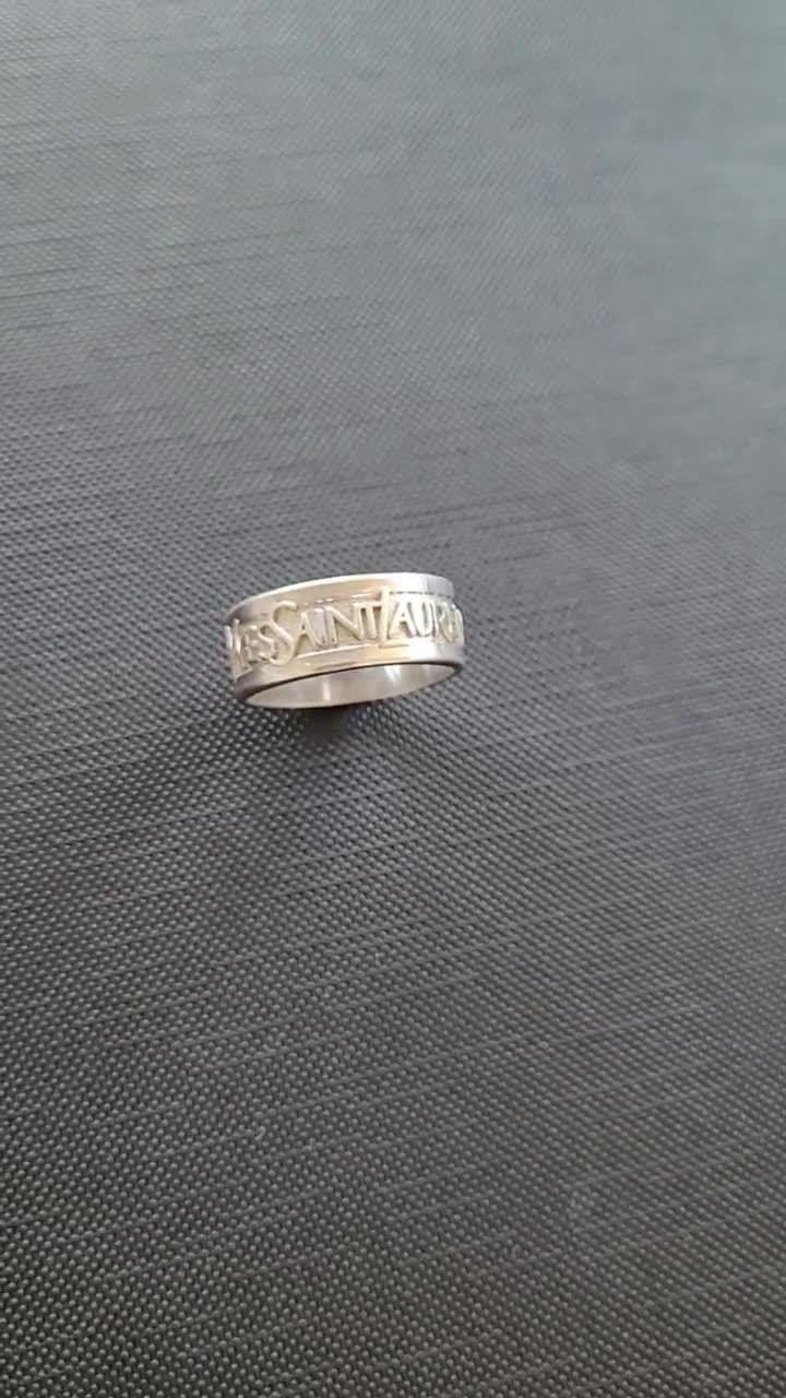 Yves Saint Laurent - Vintage Silver Ring - Etsy