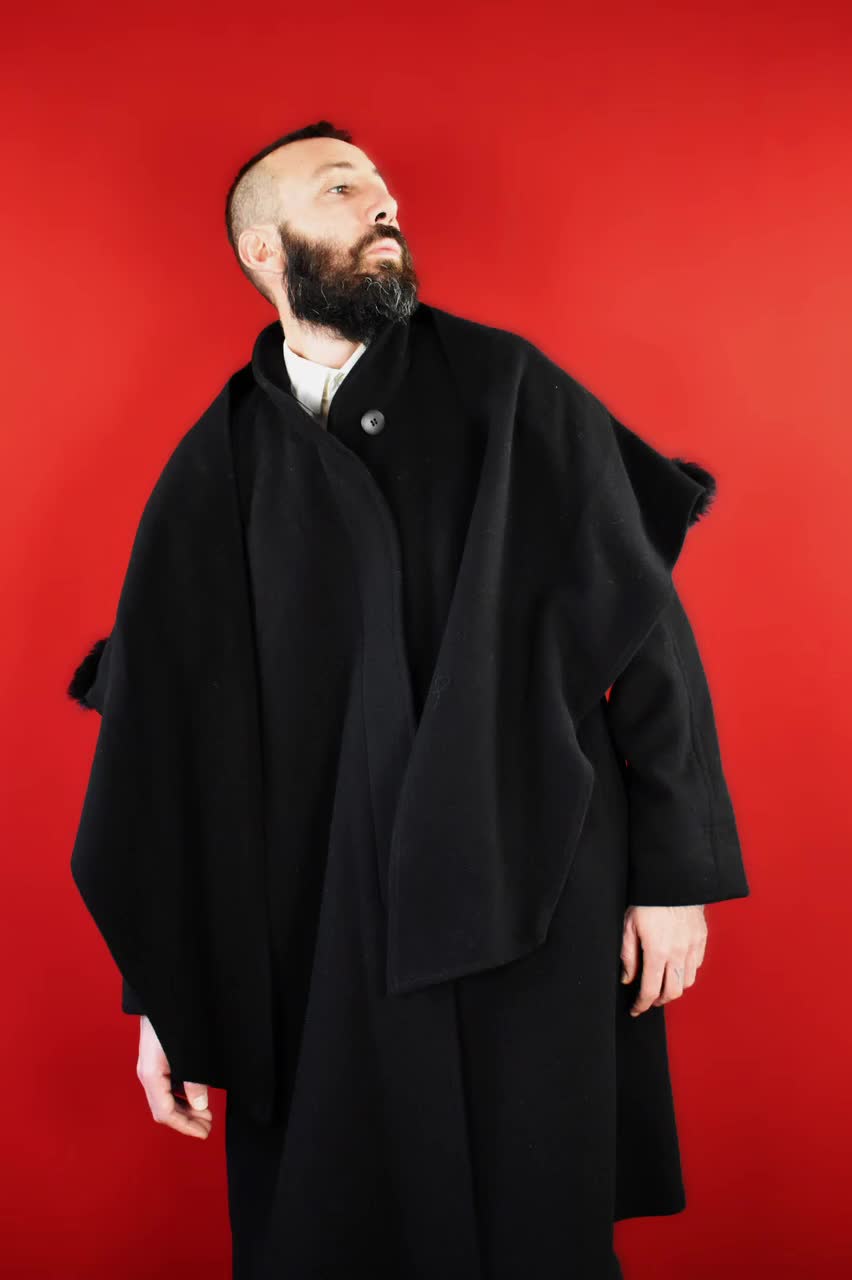 Winter Coat/wool Coat/asymmetrical Jacket/winter Jacket