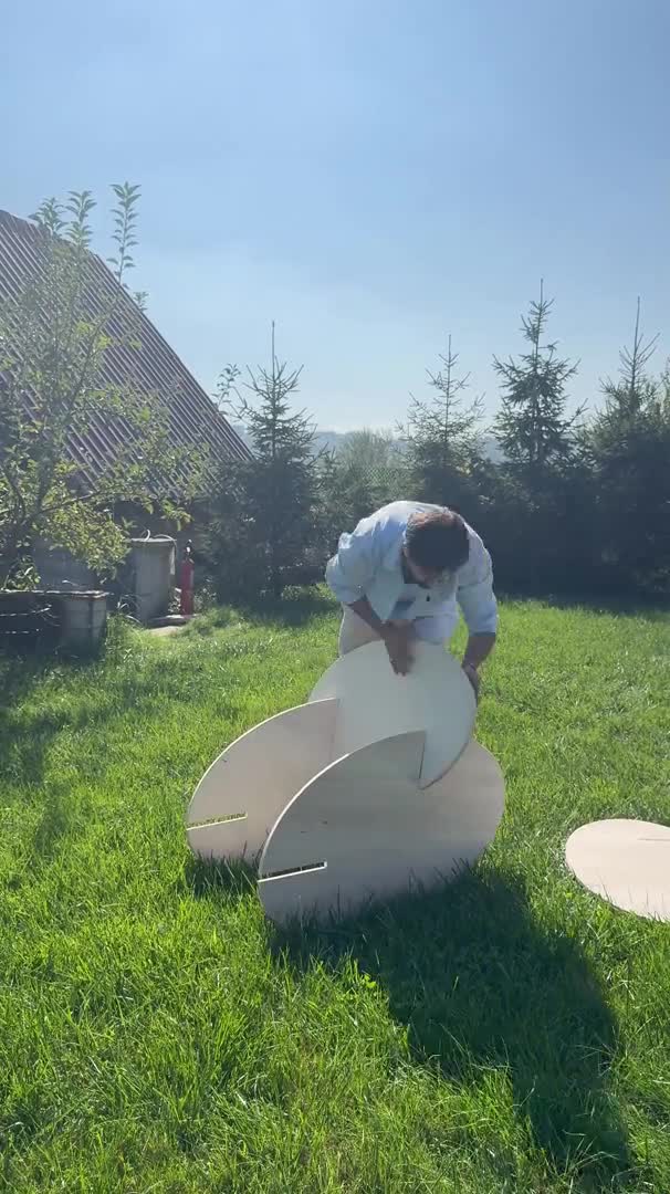 Modern Bubble Rocking Chair, Solid Wood Nursery Glider, Scandinavian Lounge Armchair for Living Room, Reading Nook and Baby Feeding video poster