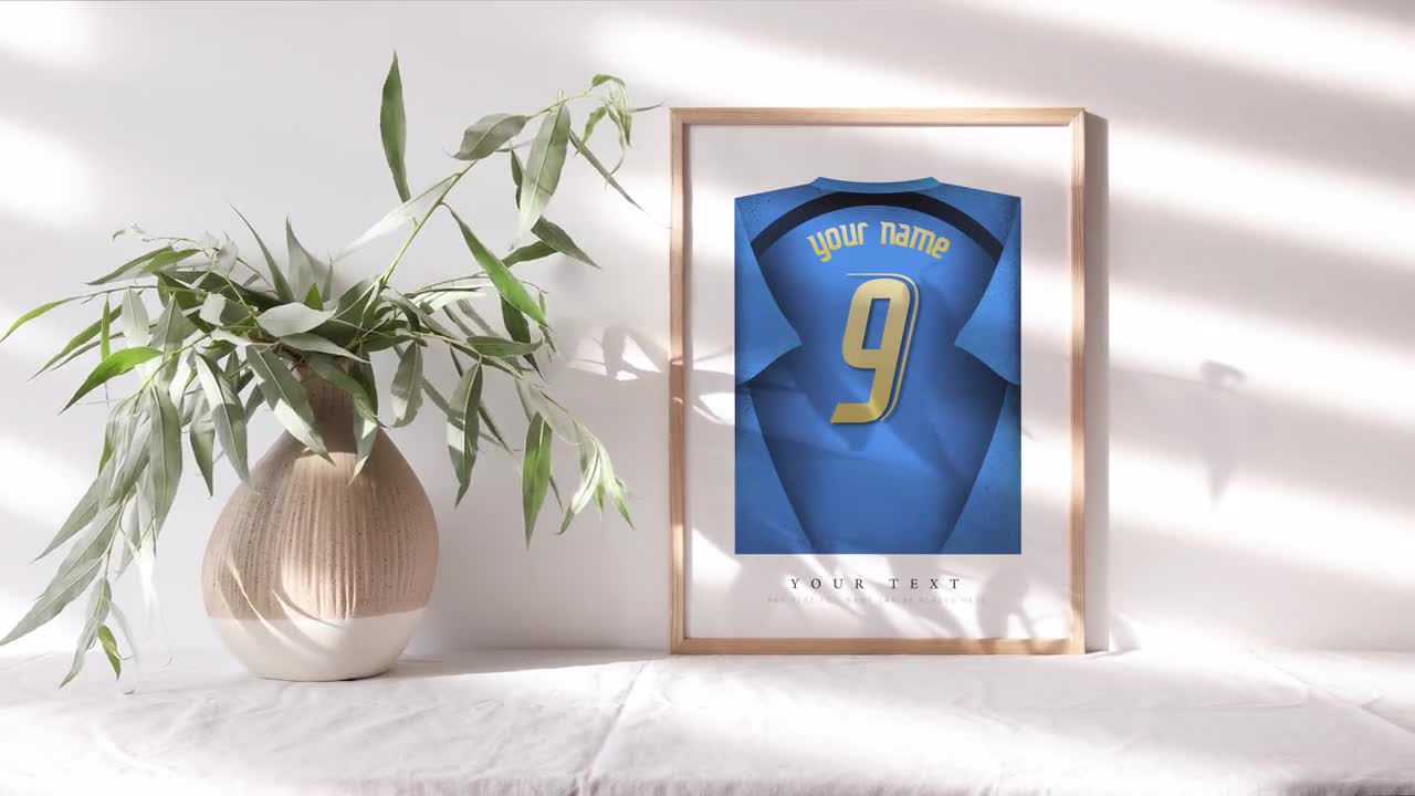 Andrea Pirlo Shirt Poster Italy 2006 Retro Artwork -   Denmark