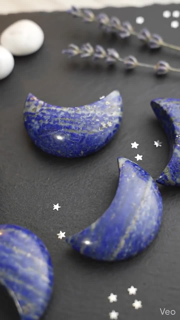 ラピスラズリ三日月彫刻宝石クリスタルホームデコレーション用品