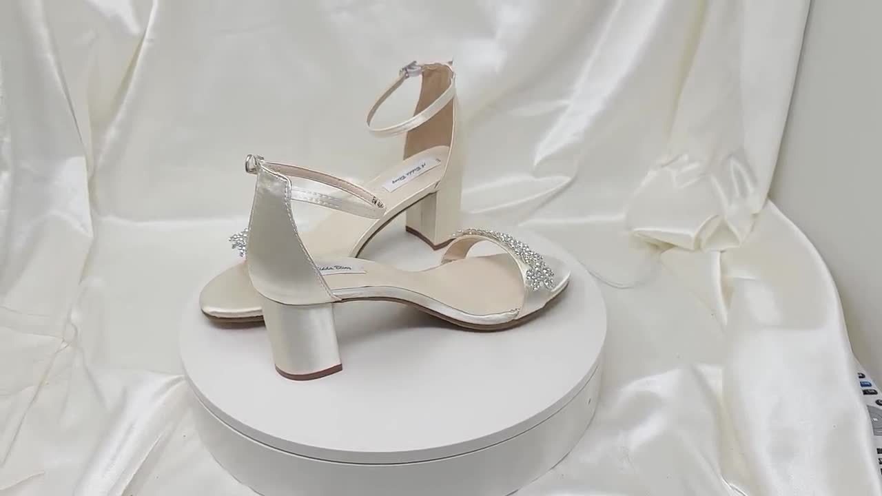 Beaded Peep-Toe Bridal Heels Ivory | Women's Shoes | Monsoon Global.