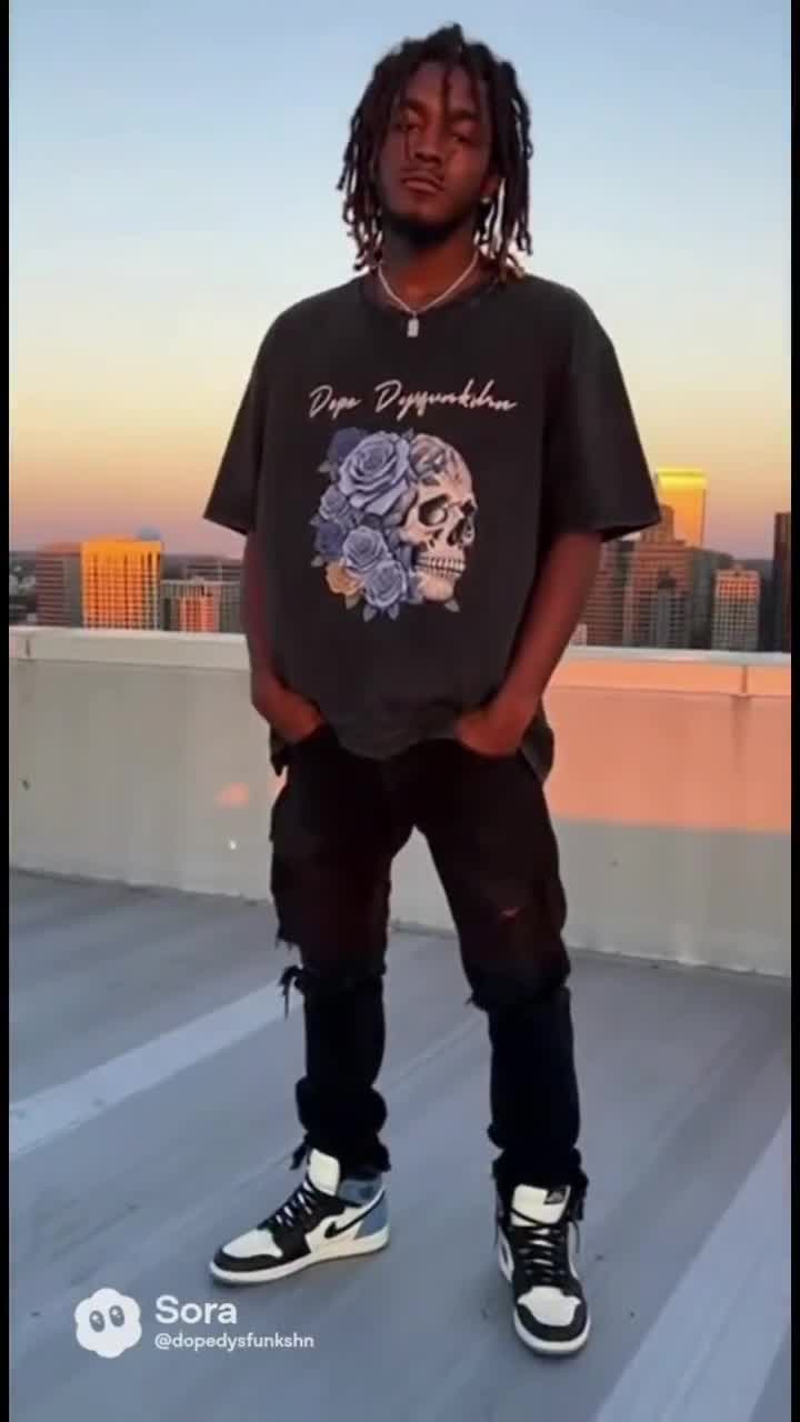 Camiseta extragrande de algodón lavada con nieve de Dope Dysfunkshn video poster